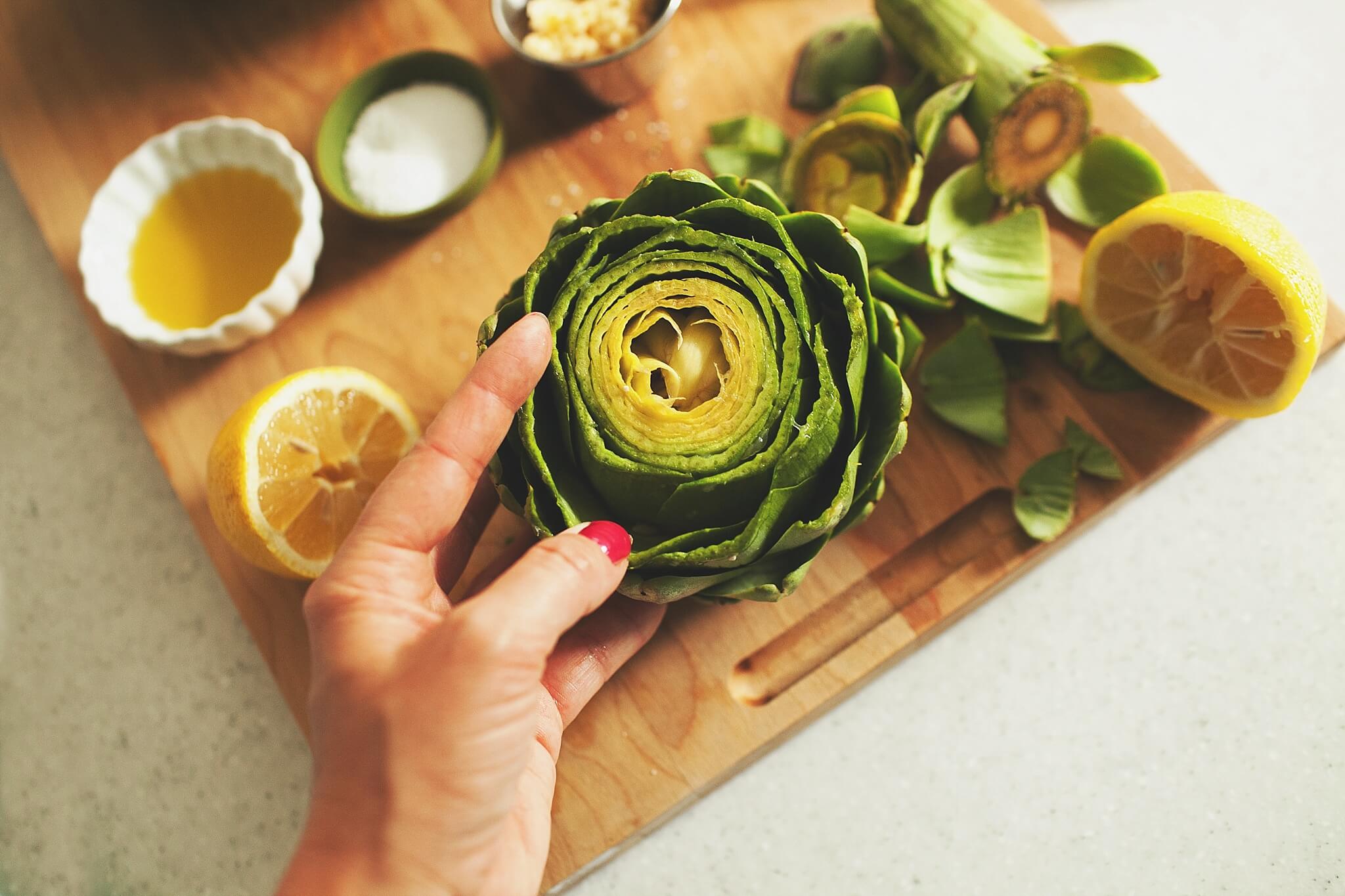 How to Cook Crockpot Artichokes - Step 5: Open up the petals