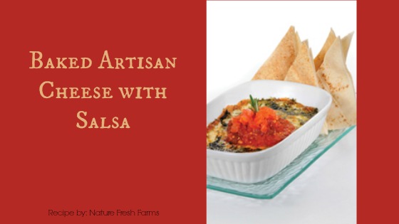 Cheese Baked with Salsa