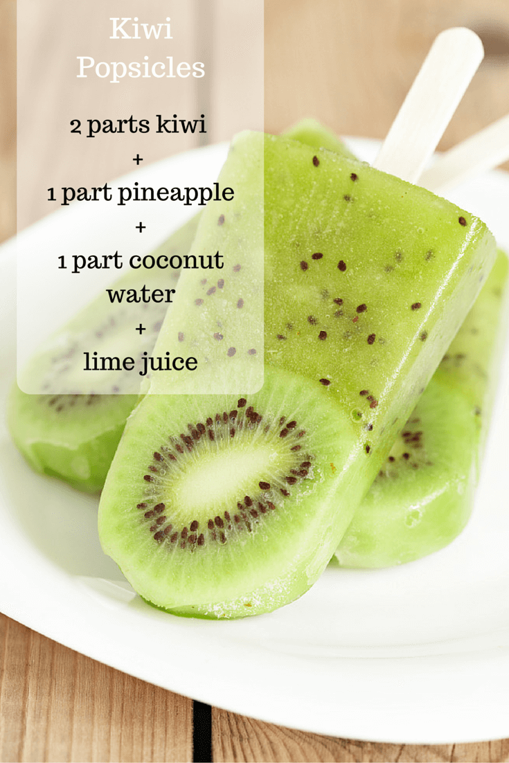 Homemade Kiwi Popsicles 