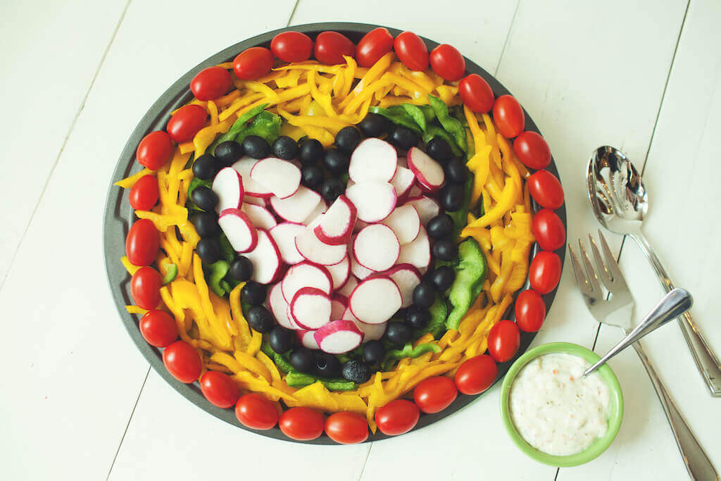 Valentine's Day Veggie Tray