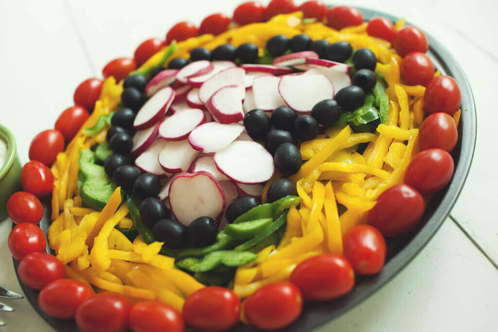 Valentine's Day Veggie Tray