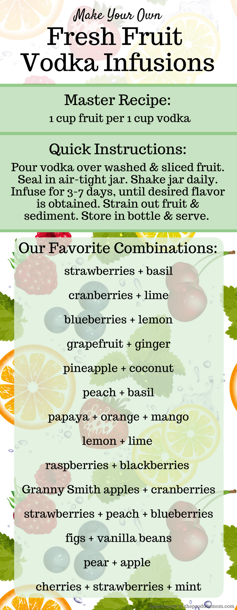 How to make fresh fruit vodka infusions