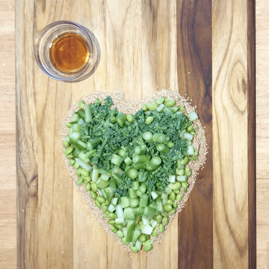 Broccolini salad with dressing Broccolini salad with dressing