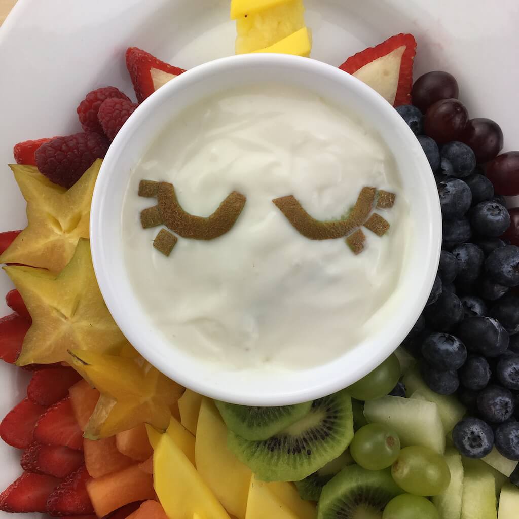 Unicorn Fruit Tray dip Unicorn Fruit Tray Dip