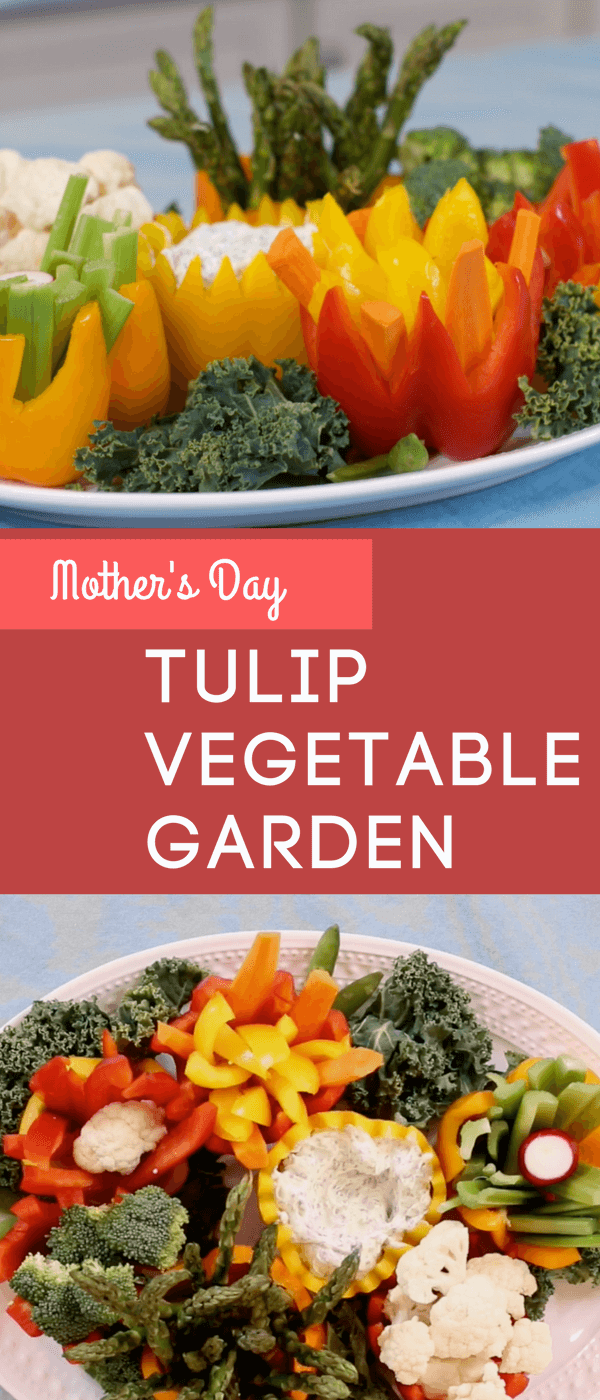 Tulip Vegetable Garden - A Mother's Day Vegetable Tray Tulip Vegetable Garden - A Mother's Day Vegetable Tray