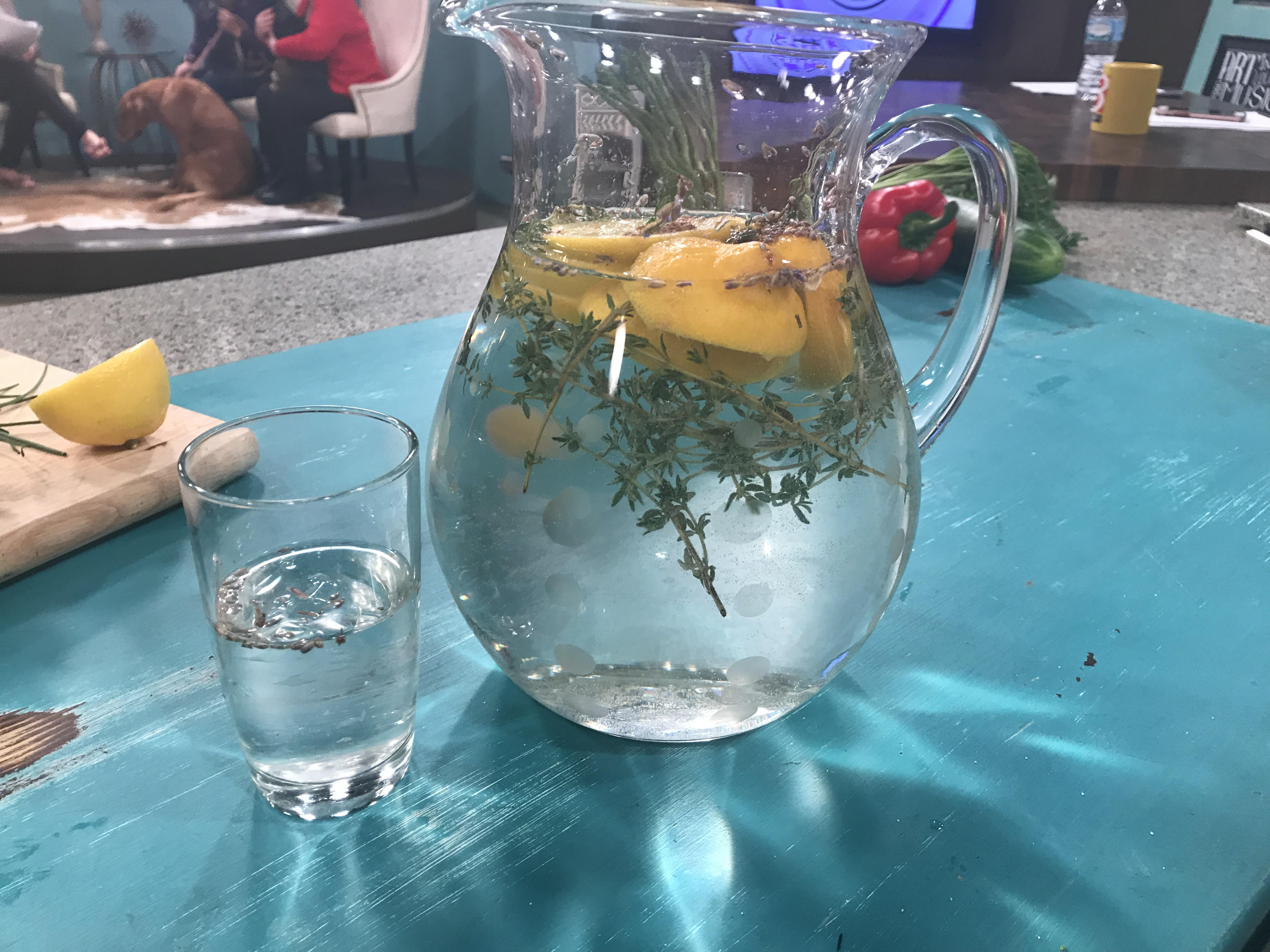 Lemon Lavender Thyme Infused Water Lemon Lavender Thyme Infused Water