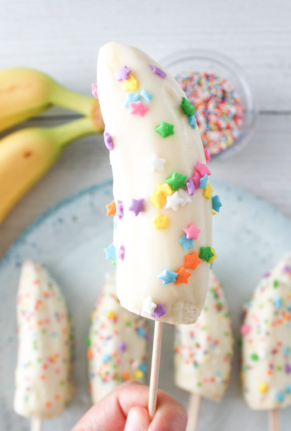 Frozen Banana Yogurt Pops