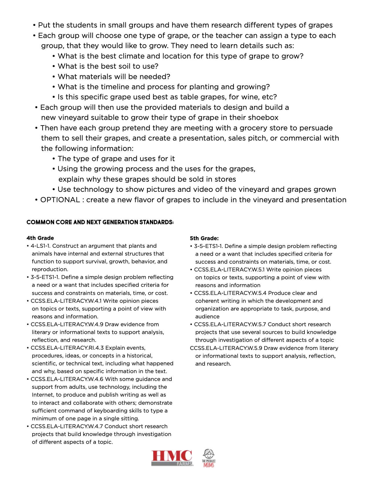 Farmer, Farmer, How Does Your Vineyard Grow? A Vineyard Lesson Plan Farmer, Farmer, How Does Your Vineyard Grow? A Vineyard Lesson Plan