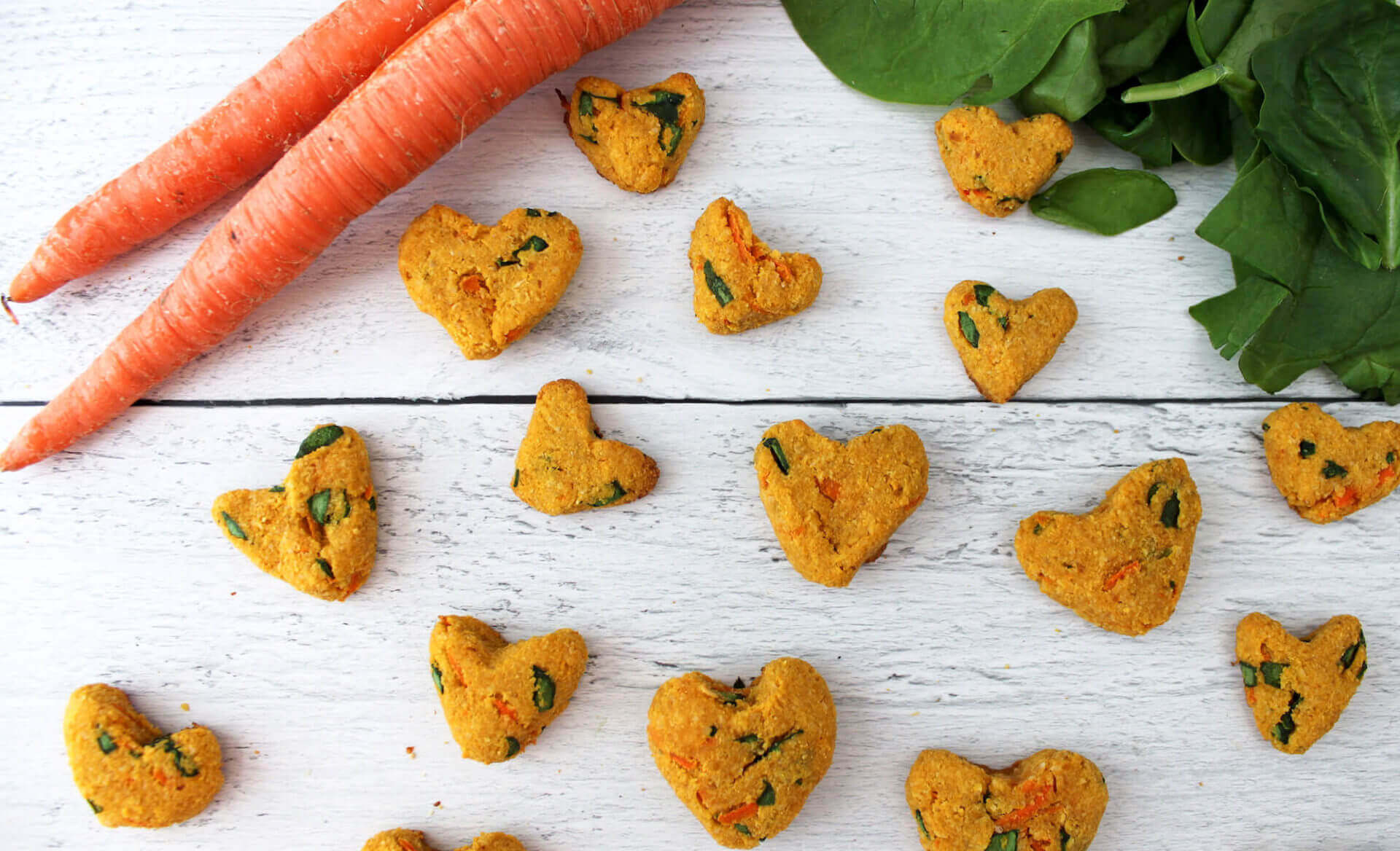 Grain-Free Carrot and Spinach Dog Treats Grain-Free Carrot and Spinach Dog Treats