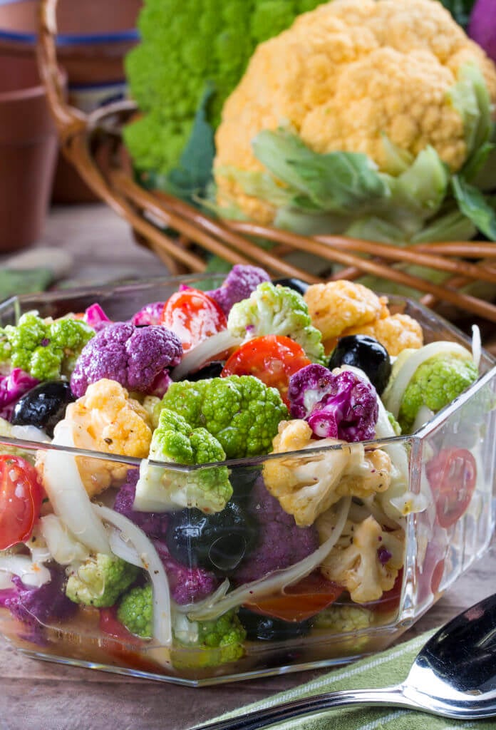Rainbow Cauliflower Salad Rainbow Cauliflower Salad