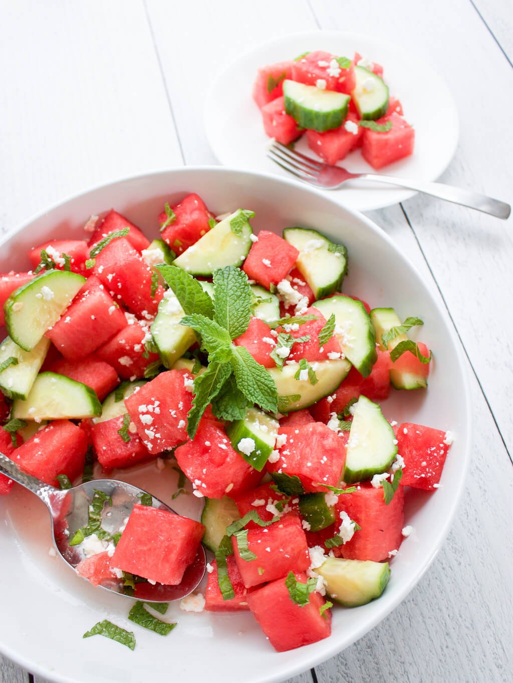 Watermelon and Cucumber Salad