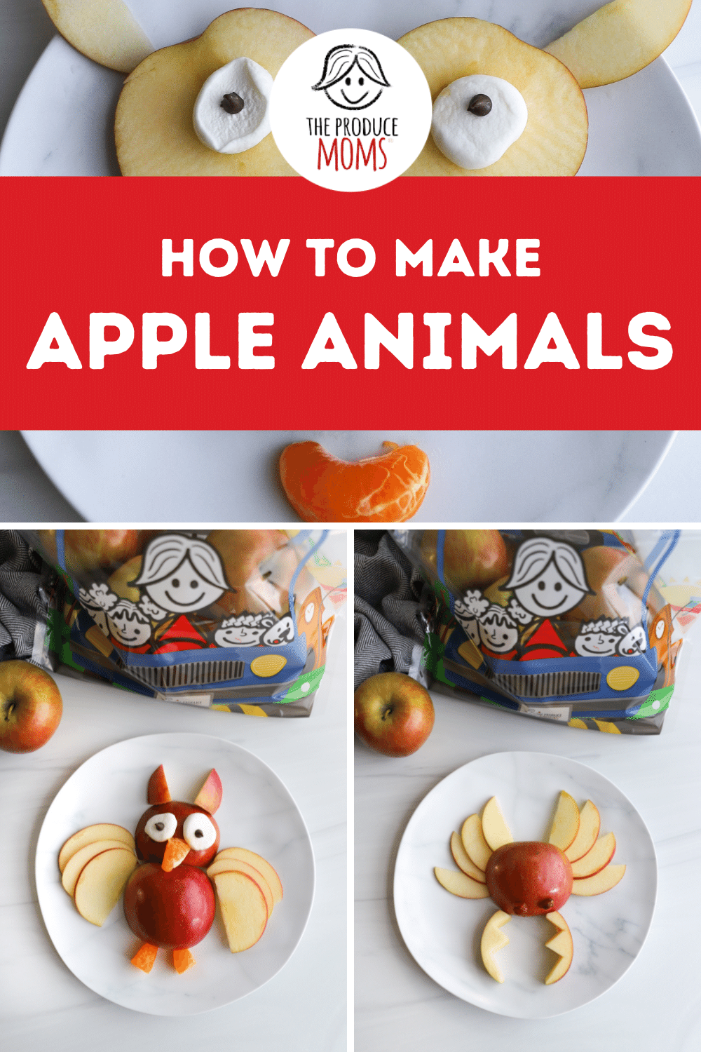 Apple Animals Pin