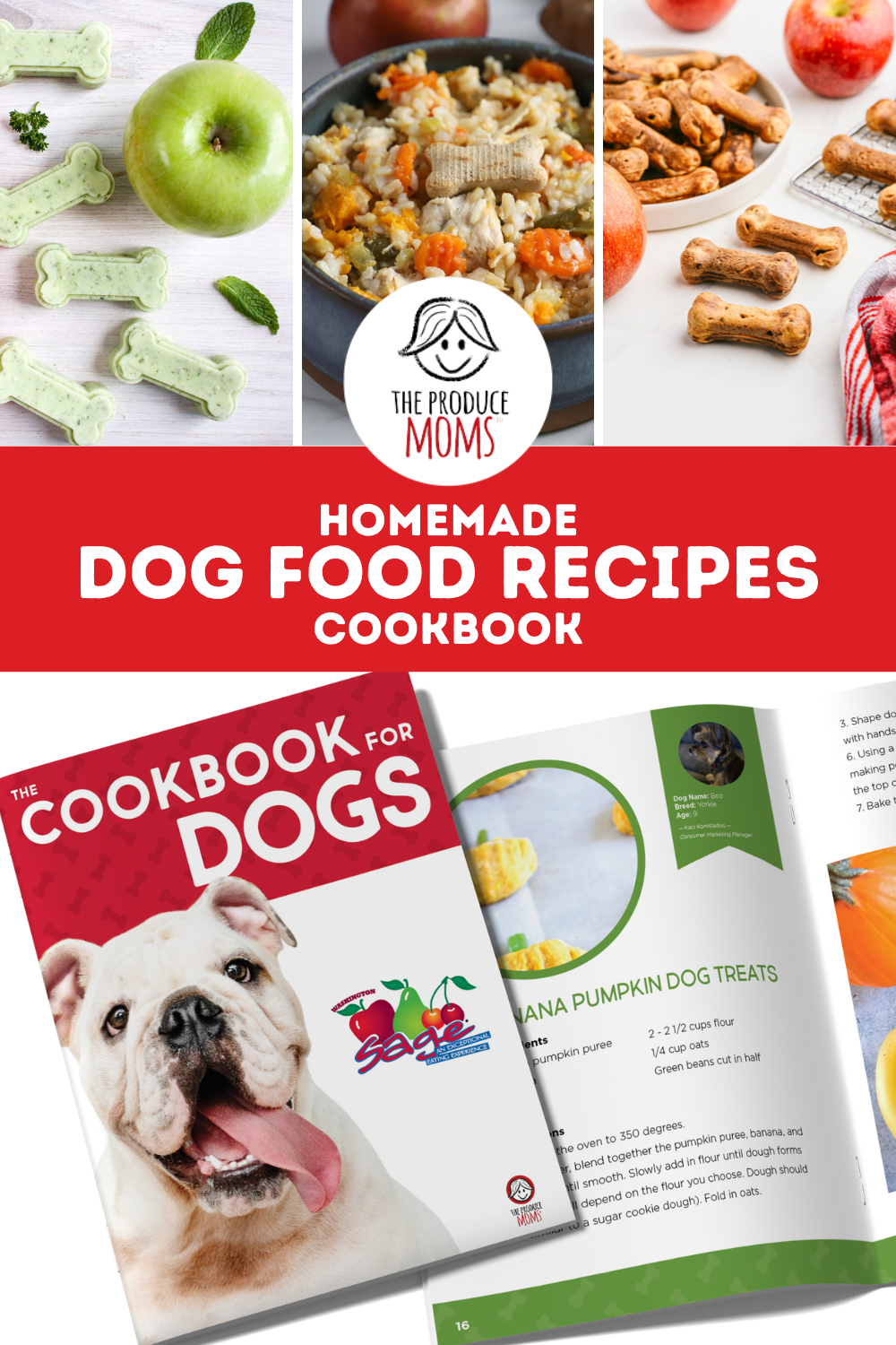 Pinterest Pin: Dog Food Recipes Cookbook