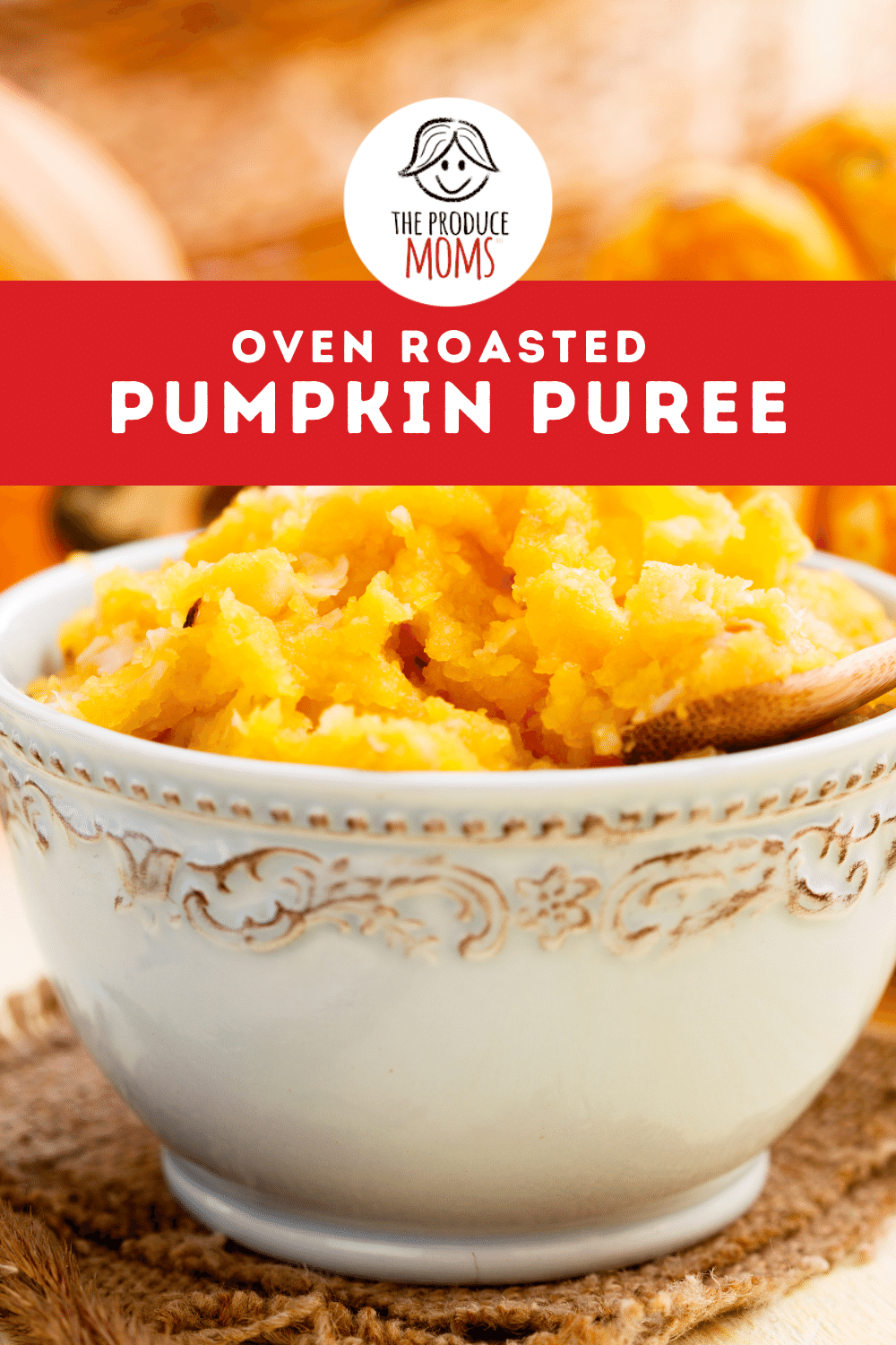 Pinterest Pin: Oven Roasted Pumpkin Puree