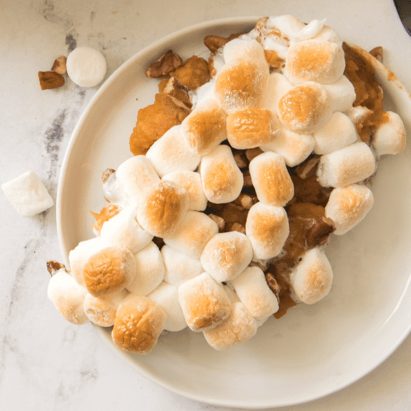 Plate of Sweet Potato Casserole