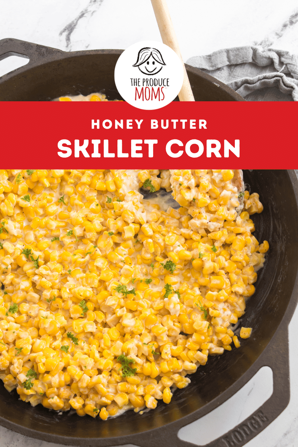 Pinterest Pin Honey Butter Skillet Corn