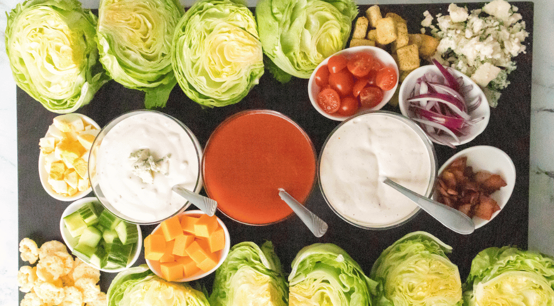 overview of wedge salad board