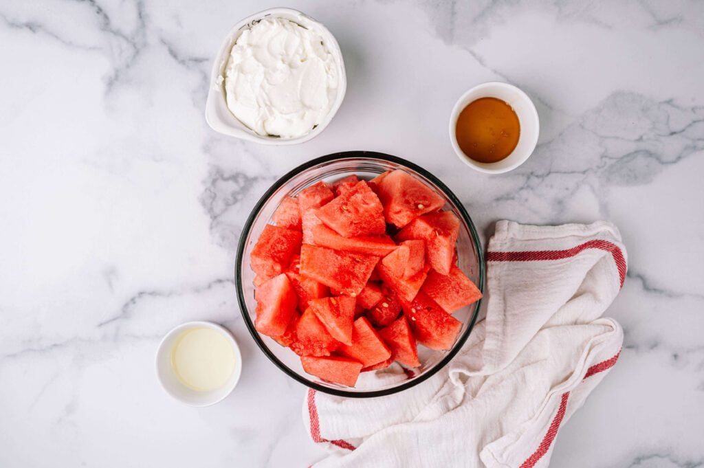 Ingredients for Watermelon Yogurt Pops