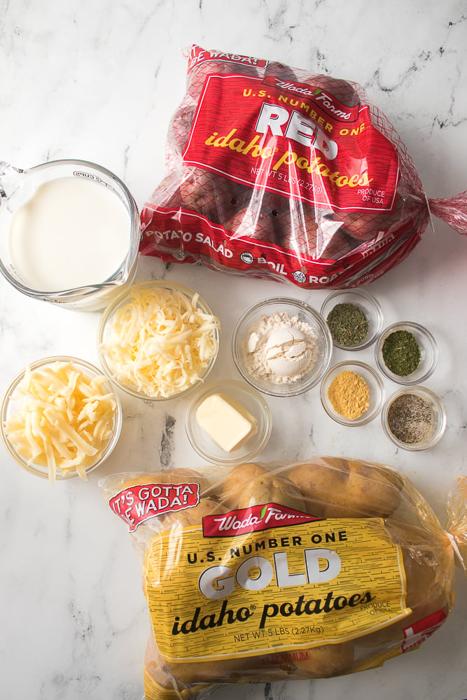 ingredients for au gratin potatoes