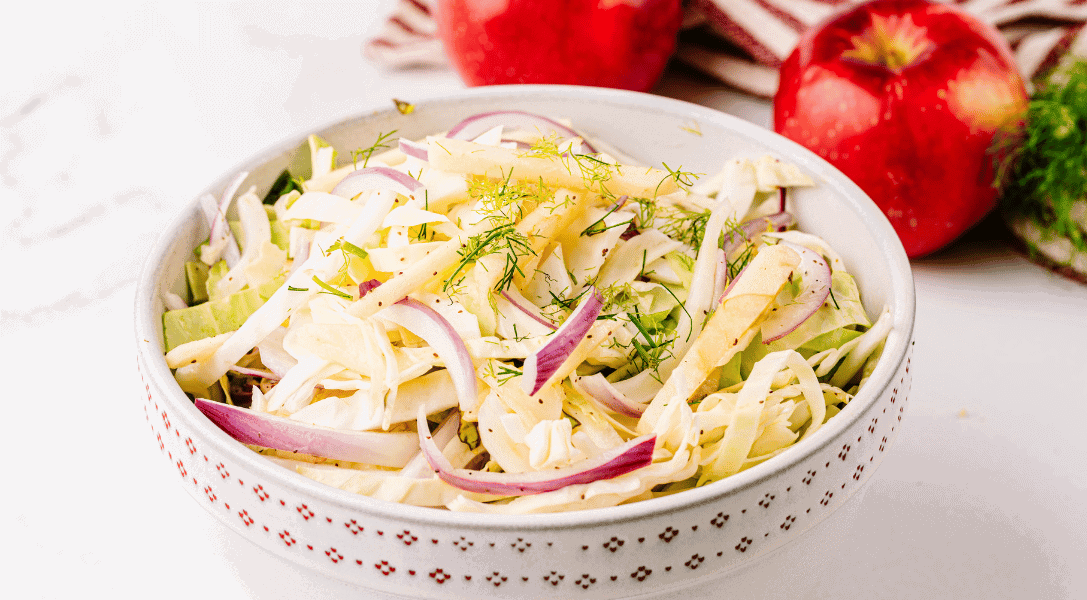 Close up of Fennel Apple Salad