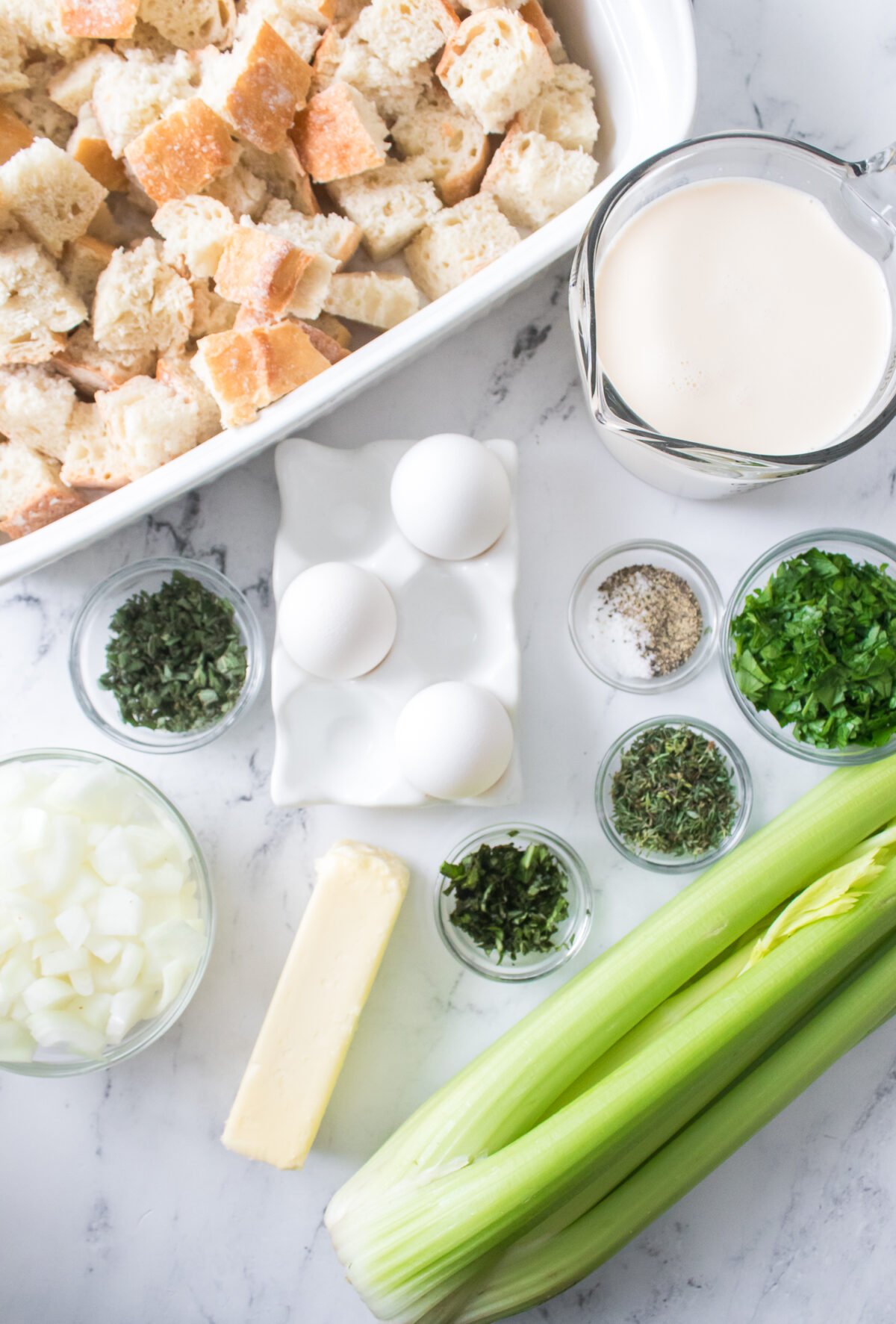 ingredients for homemade stuffing recipe