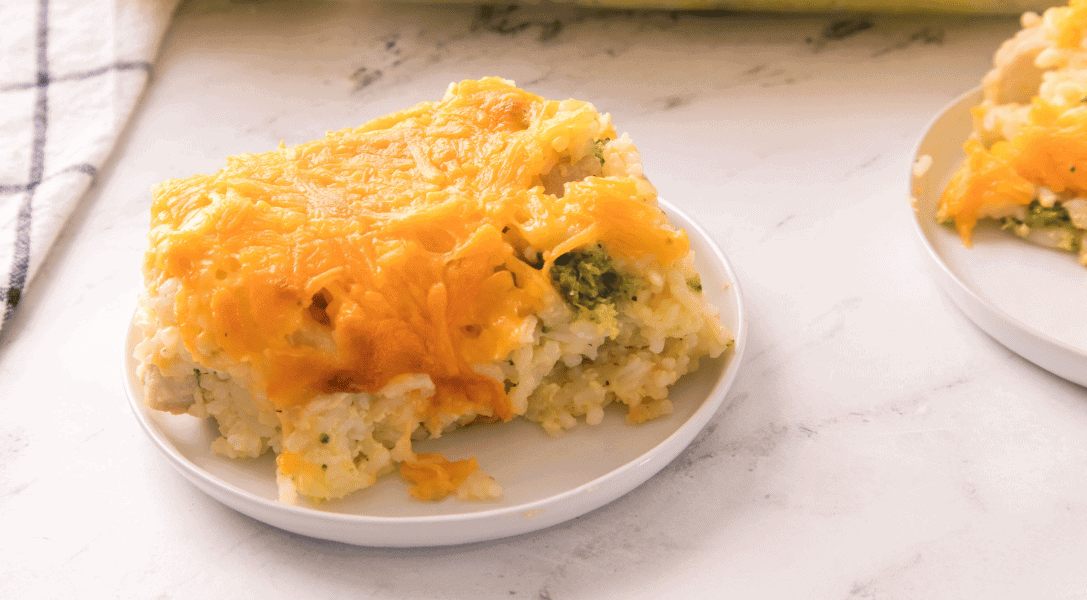 Chicken Broccoli Rice Casserole on plate