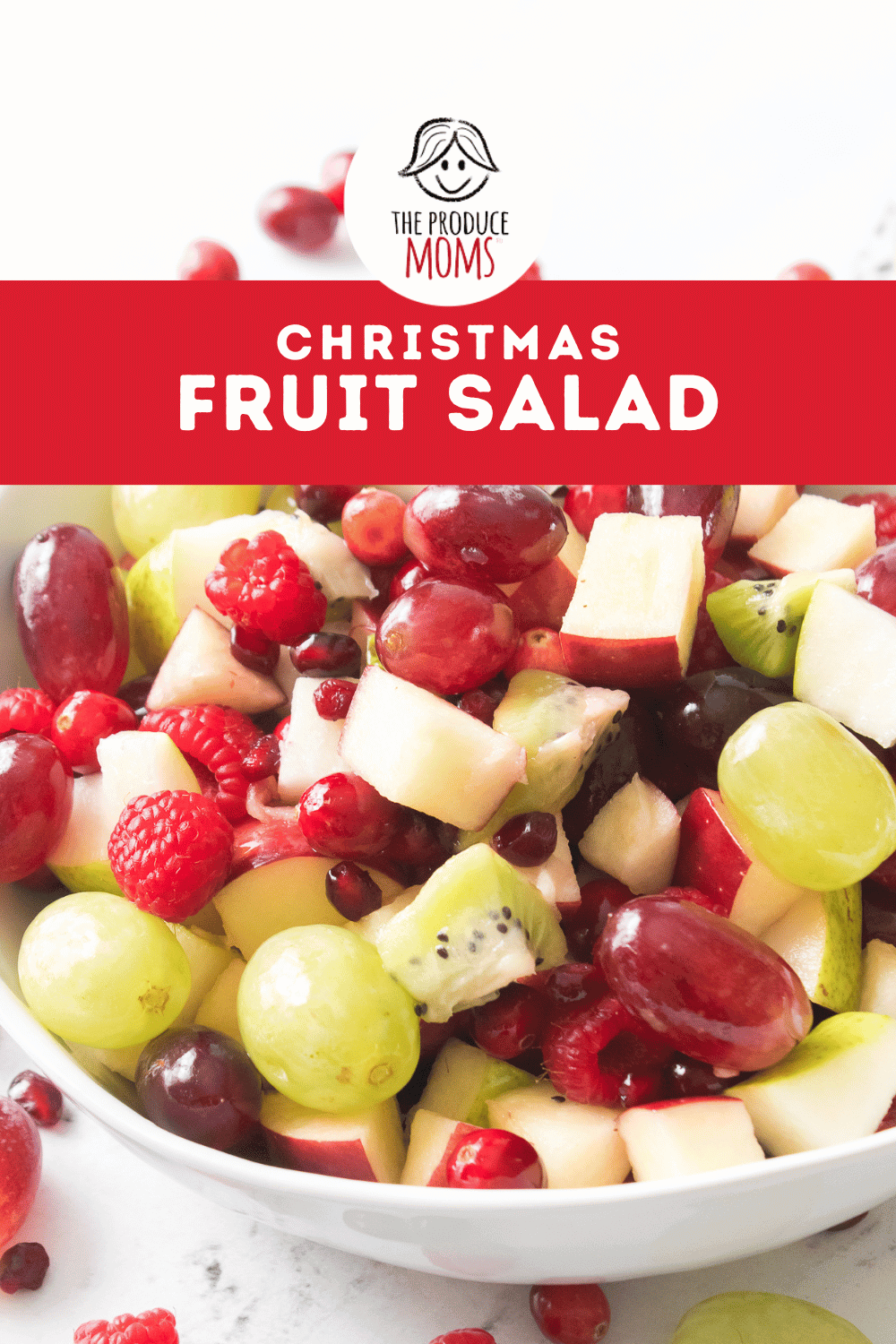 Pinterest Pin Christmas Fruit Salad