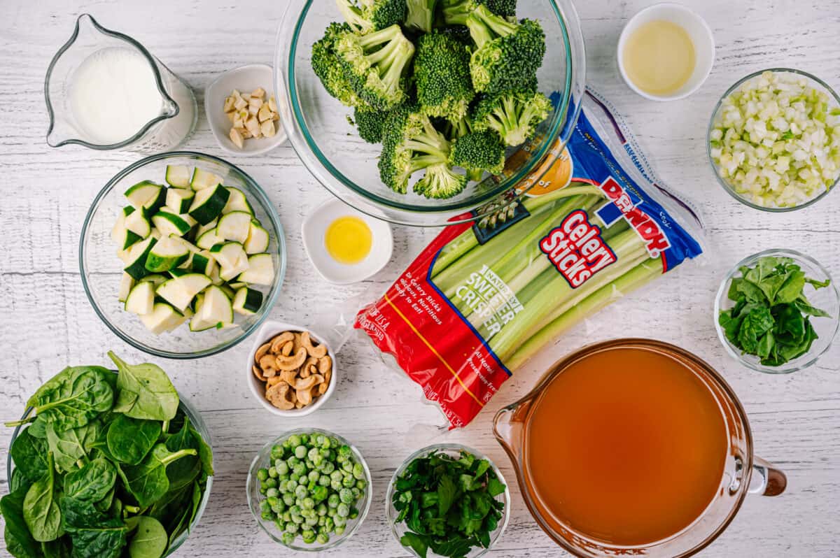 ingredients for green goddess soup