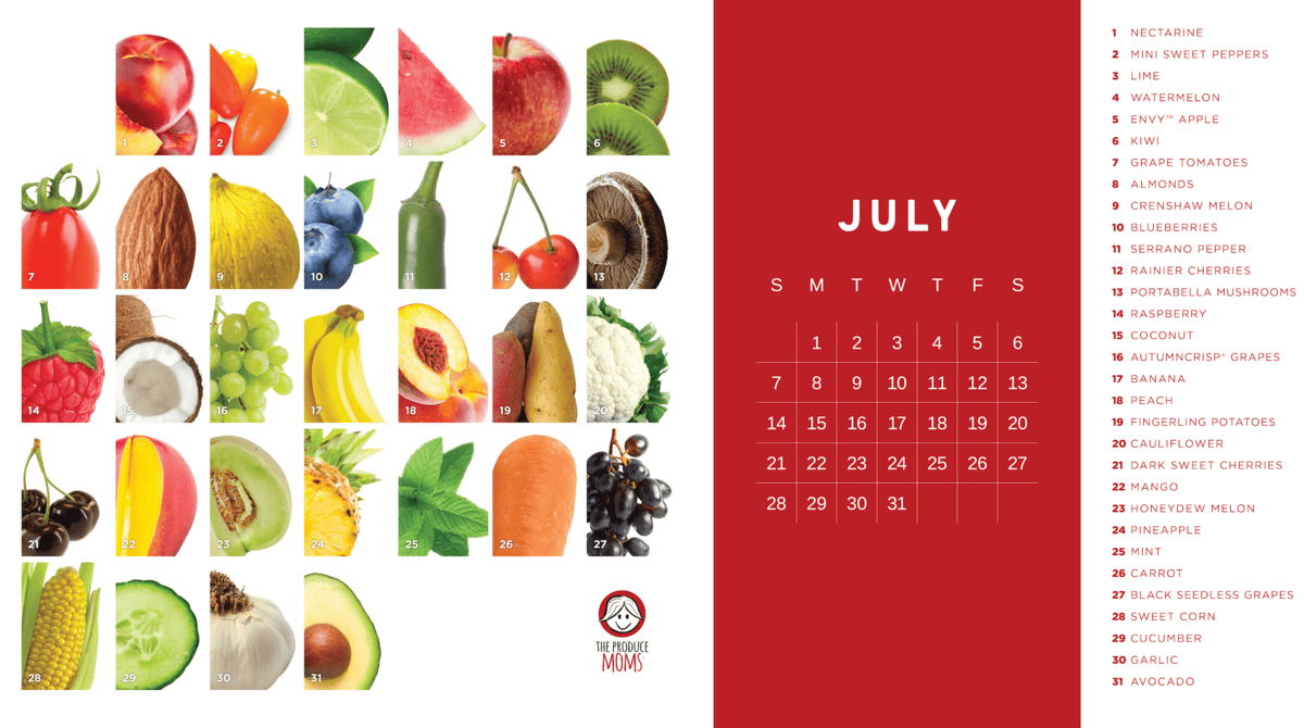 The Produce Challenge Calendar July 2024