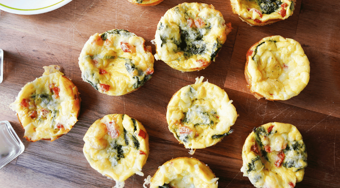 Egg Bites on Wooden board