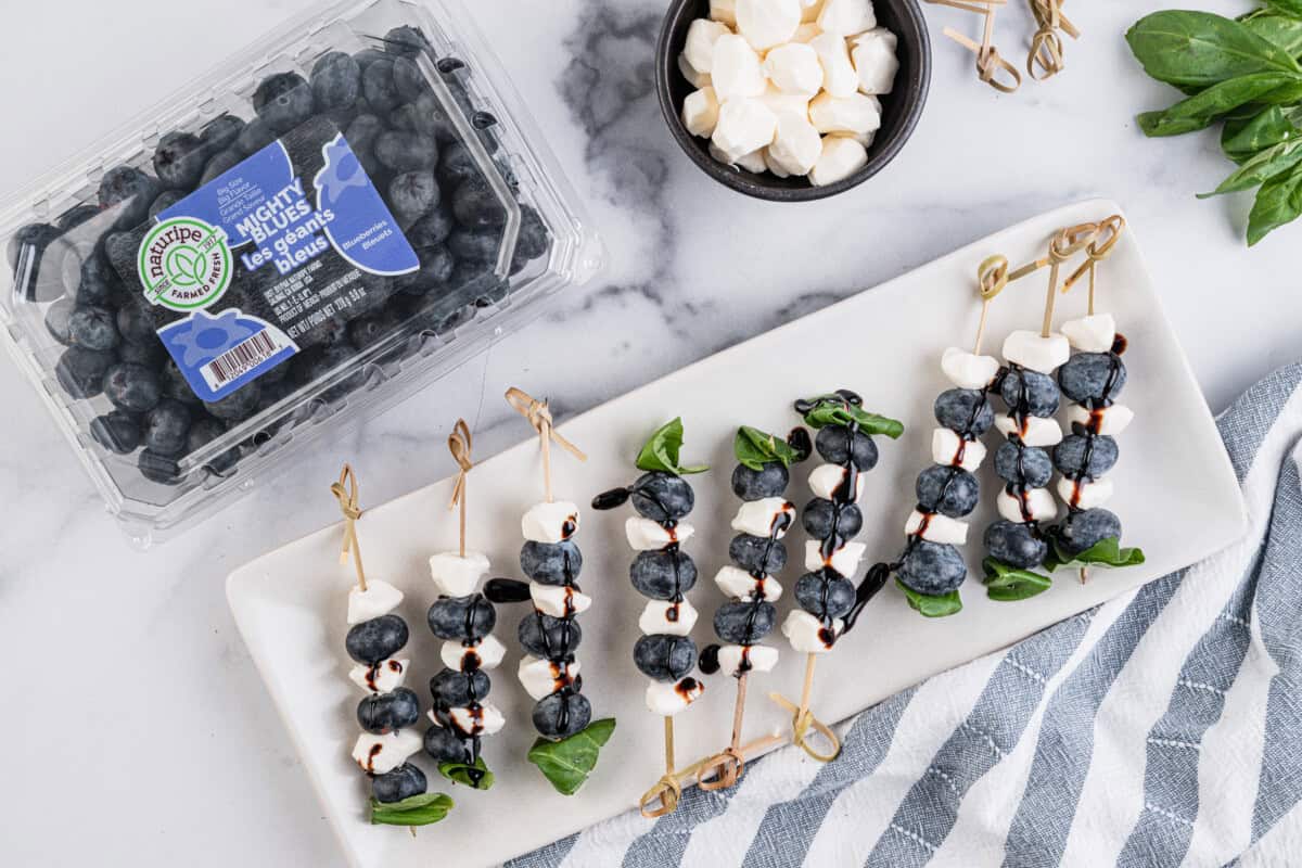 Blueberry Caprese Skewers